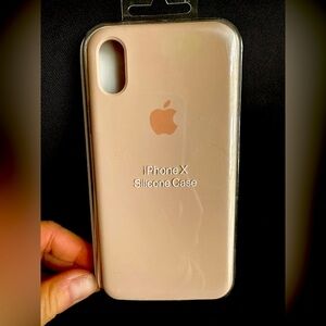 Brand new in box Apple iPhone X silicone case in pink sand